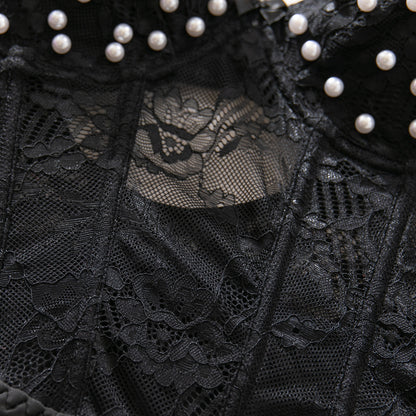 Audrey Pearl Lace Corset Bodysuit - alternate view 11