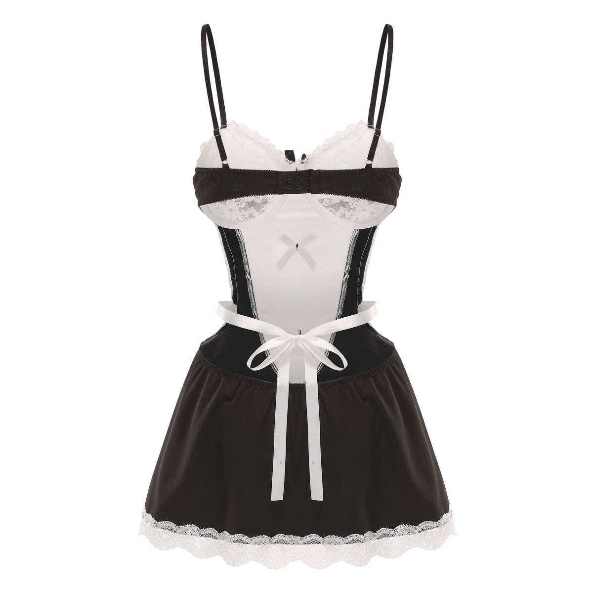 Maid-inspired costume dress with bow design