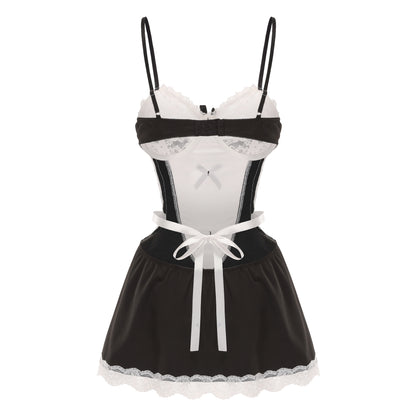 Maid-inspired costume dress with bow design