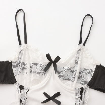 Maid costume dress featuring lace
