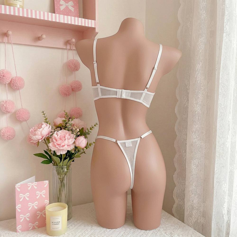 Lingerie set styled with underwire