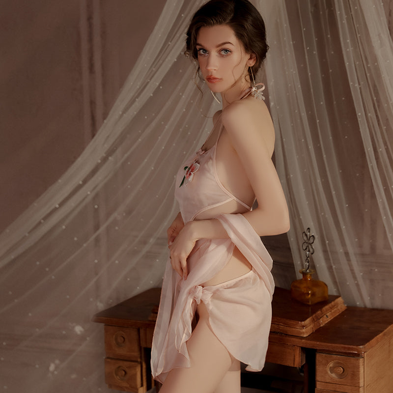 Floral lingerie set for cosplay styling