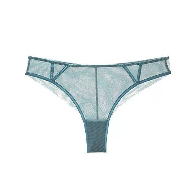 Sheer Mesh Low-Rise Thong with Breathable Fabric and Minimal Design