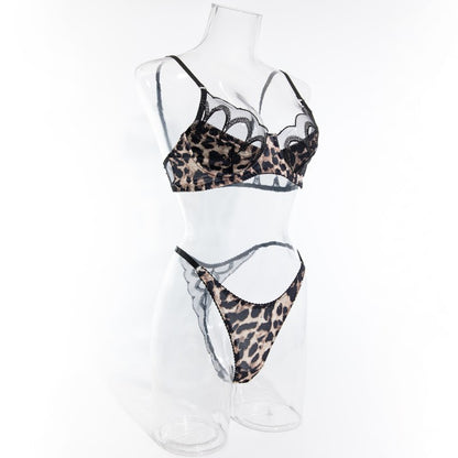 Lingerie set with sheer mesh details