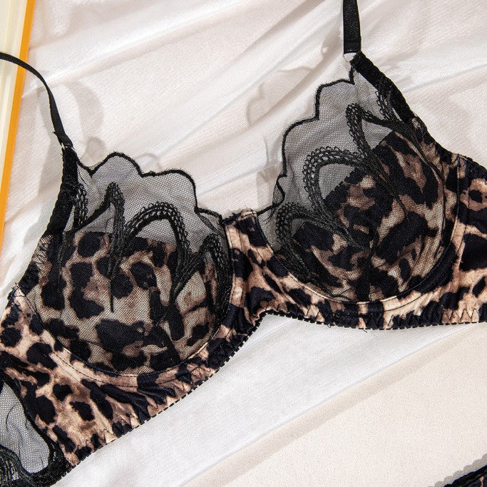 Black lingerie set featuring lace
