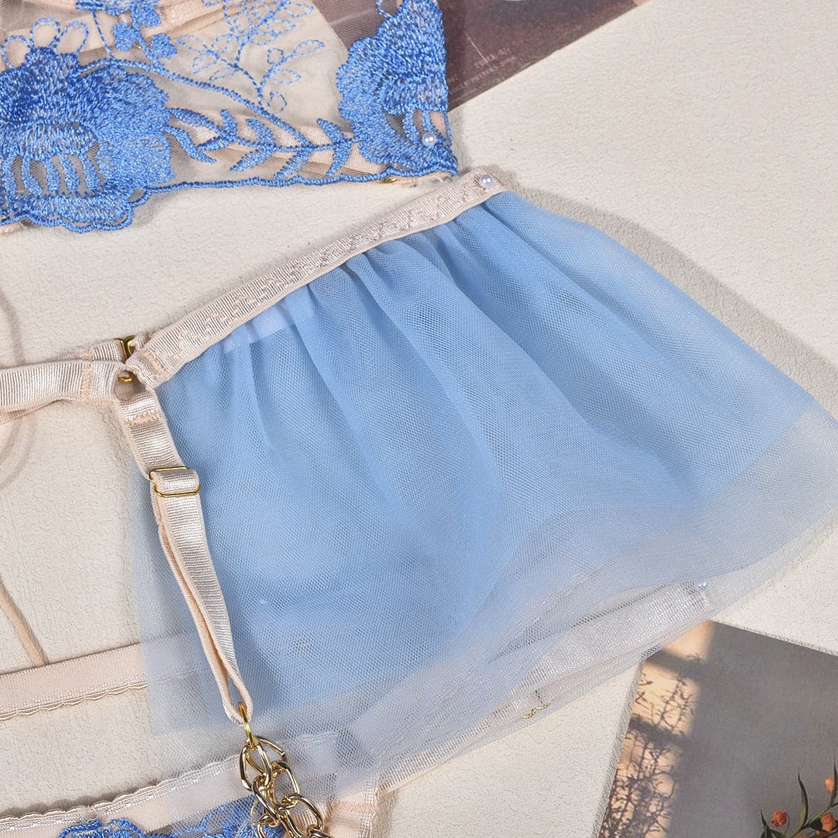 Lingerie set with lace details
