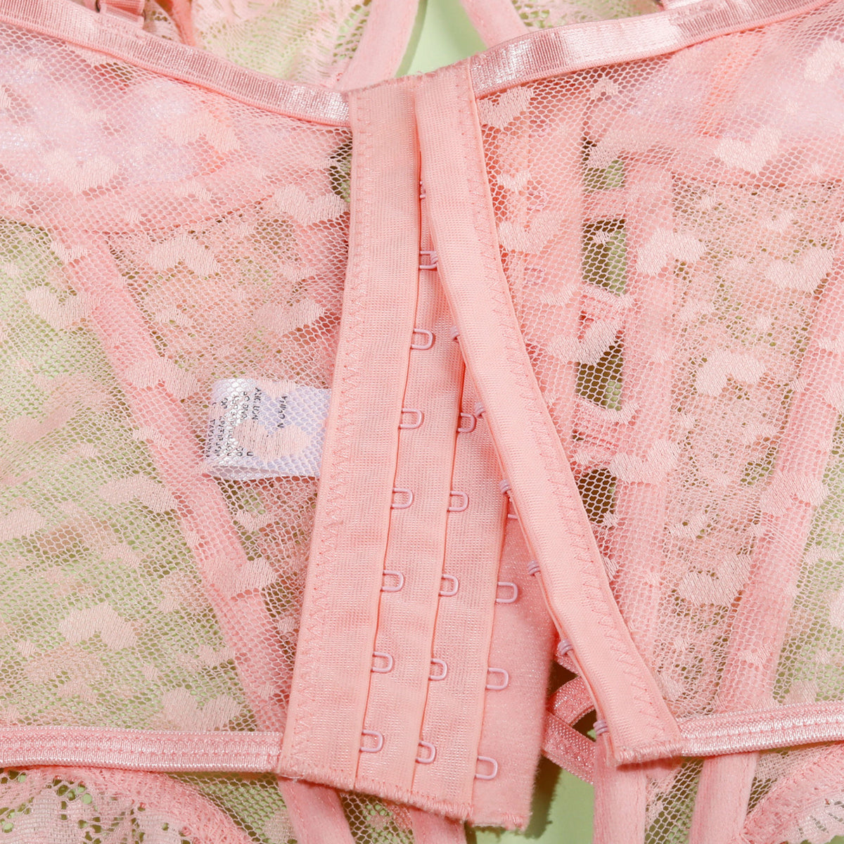 Corset lingerie set styled with lace