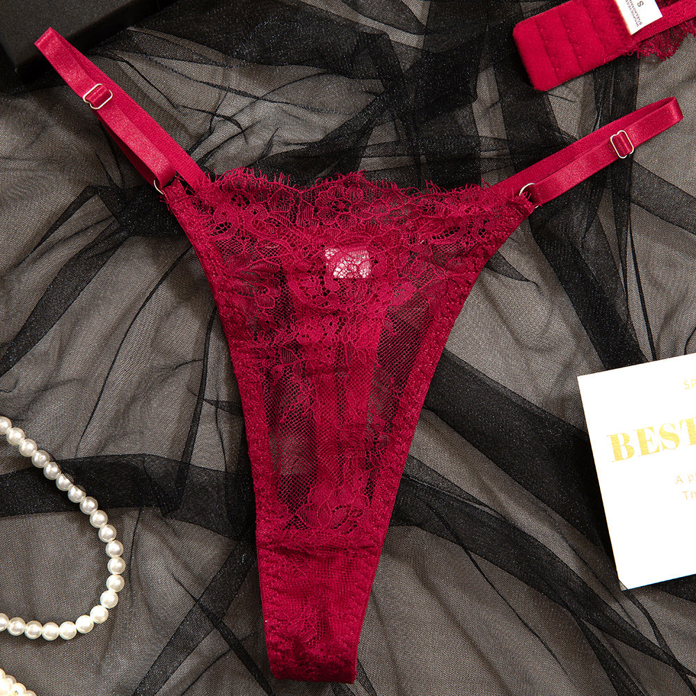 Strappy design on lingerie set