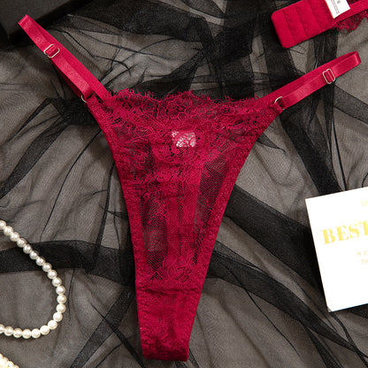 Strappy design on lingerie set
