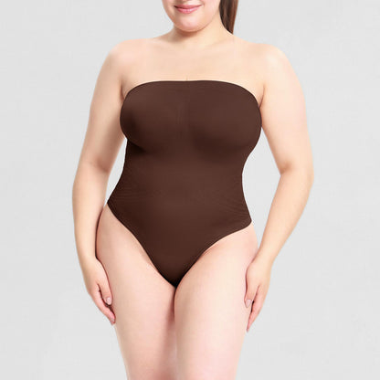 Seamless Strapless Shaping Bodysuit – Butt-Lifting Thong Back