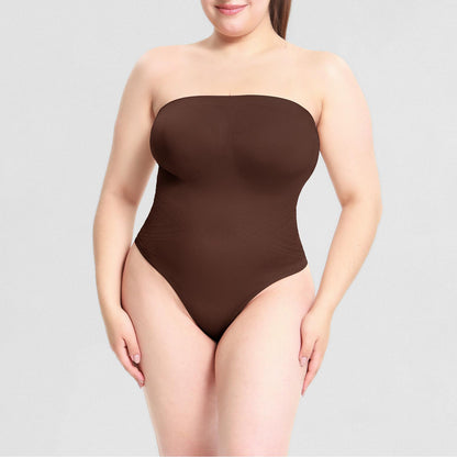 Seamless Strapless Shaping Bodysuit – Butt-Lifting Thong Back