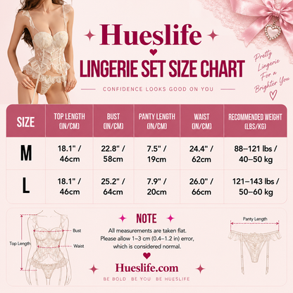 Lace Bustier Lingerie Set cute lingerie with Garter Straps