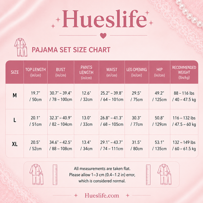 Pink Lace Trim Pajama Set with Built-In Bra Pads
