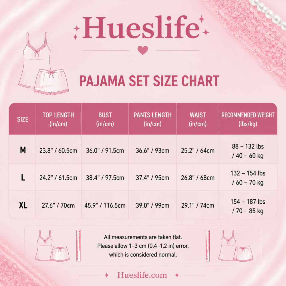 Heart Print Pajama Set – Button-Up Long Sleeve Loungewear Set