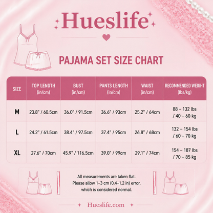 Heart Print Pajama Set – Button-Up Long Sleeve Loungewear Set
