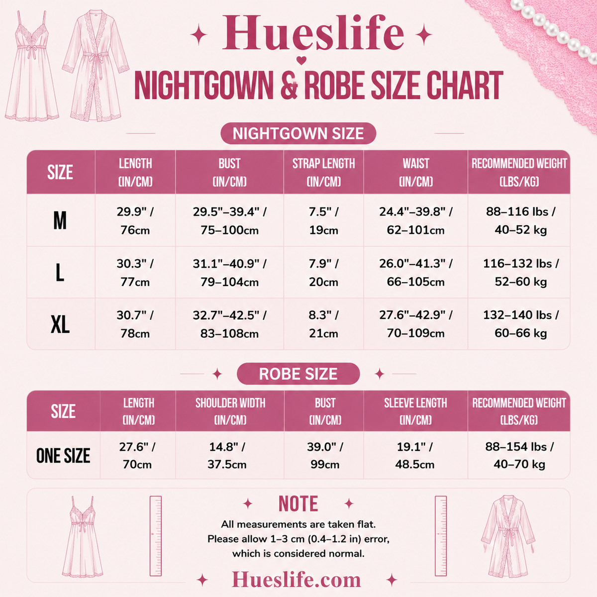 Lace babydoll nightgown size chart 7248