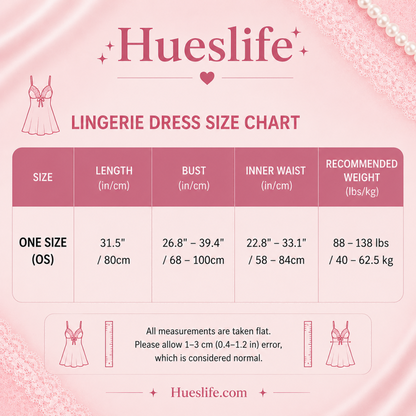 Lingerie dress size chart