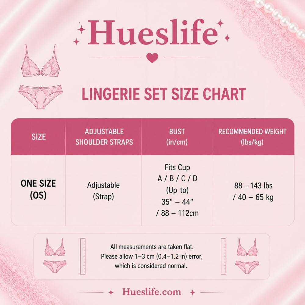 Ruffle design on three-piece lingerie set